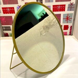 IKEA Gold Circular Table & Wall Mirror